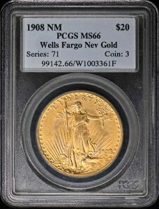 1908�N 20�h�� ���b�g�[�Ȃ� �E�F���Y�E�t�@�[�S �Z���g�E�S�[�f���Y PCGS MS66