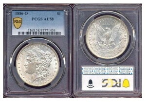 1886-O $1 PCGS AU58-NICE �v���[�t�̂悤�ȕ\�ʁA�h��ȃ~���g���X�^�[�A�����K���h��