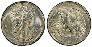 1936�N 50�Z���g PCGS MS 67+ DBL DIE OBV ~ ���[�|�b�v�V���o�[ �E�H�[�L���O�E���o�e�B �n�[�t�_���[