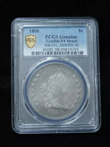 1800�N �V���o�[�h�� �h���[�v�o�X�g PCGS ���K�i - VF �ڍ� AMERICAI BB-191
