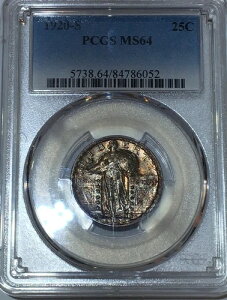 1920-S PCGS MS 64 �X�^���f�B���O���o�e�B�N�H�[�^�[ �W�F���g�[�j���O�A�t���w�b�h�i�L�ڂȂ��j*