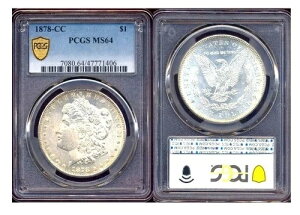 1878-CC $1 PCGS MS64-�v���[�t�̂悤�ȕ\�ʁA�h��ȐV�i����A�����K���E�_���[