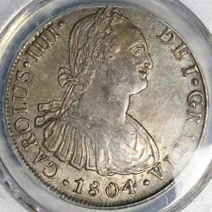 1804�N PCGS AU 53 �y���[ 8���A�� �J�����X4�� �X�y�C���A���n��� (25041903C)