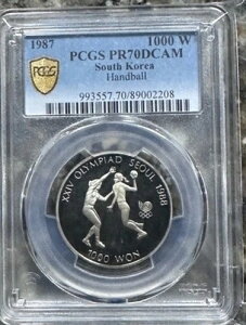 1987 1000 W �؍��n���h�{�[�� PCGS PR70 Pop 2 ���s���� 140,000��