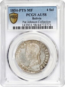 �{���r�A 4�\�� 1854-PTS MF. �|�g�V������ PCGS: AU-58. #C428