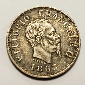 1863 TBN �C�^���A 50 Centesimi - KM14.3 - �V���o�[ - SKU-F5443