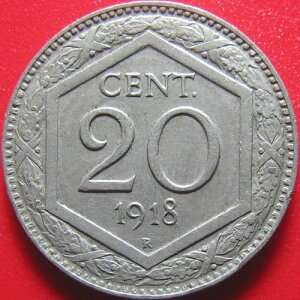 �C�^���A 1918-R 20 �Z���e�V�~ ���[�}������ �N���ȃf�B�e�[�� �C�^���A���[���h�R�C�� 21.3mm