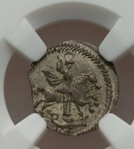 ���V�A: �s���[�g��1�� �V���o�[ �R�y�C�J 1718 (�tL�^) NGC AU58�A���b�h�~���g!!! ��!