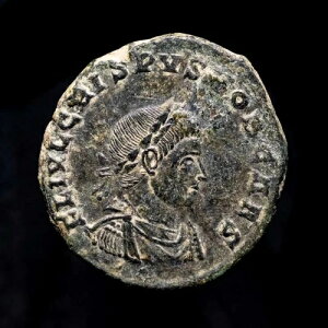 *Lucernae* Chrispus Follis CLARITAS REIPVBLICAE F-T / ?ATR Treveri 317/8 AD�B
