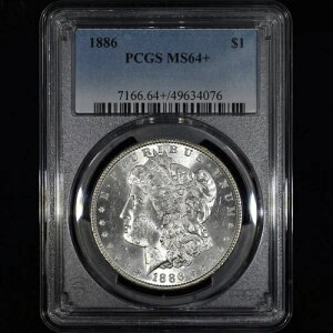 1886�N ���[�K�� �V���o�[ �h�� ? PCGS MS-64+ ? 1�h�� ������ UNC BU PLUS �R�C�� 076