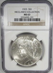 1923�N �V���o�[�s�[�X�h�� �}�N���[�����R���N�V���� NGC MS63 AL231