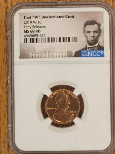 2019 W 1C �����J�[�� �Z���g ������ NGC MS68 RD ���������[�X