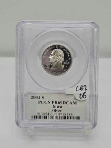 2004-S �B���x�� - �V���o�[�N�H�[�^�[ - �A�C�I���B - PCGS PR69DCAM - CB7-08