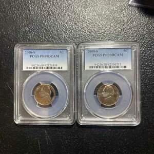 ? 2- 2000-S 5c PCGS PR70 PR69 DCAM �W�F�t�@�[�\�� �j�b�P�� �v���[�t �f�B�[�v�J���I