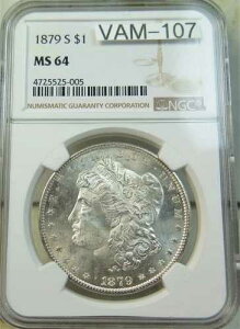 1879 S �����K���E�_���[ NGC MS64 *VAM 107 ���{���E�S�E�W* EP