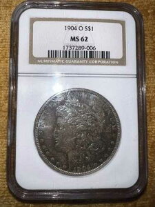 1904-O �����K���E�_���[ S$1 NGC MS62 ?TONER! ������! �F��ς�!