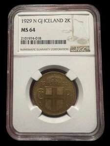 �A�C�X�����h 2�N���[�i 1929�N N-GJ NGC MS 64 - ���̕i���ł͊�
