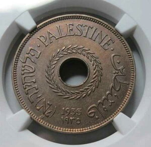 �p���X�`�i �C�X���G�� �p������ 20�~�� 1935 NGC MS 61 UNC �j�b�P���g�[��
