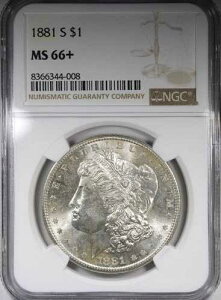 1881-S �����K���E�_���[ NGC MS66+ PLUS ������ $1 ��Εi��