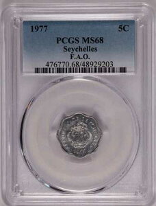 1977�N �Z�C�V�F�� 5�Z���g FAO �u���W���� �t�B�b�V�� �A���~�j�E�� Km# 31 PCGS MS 68