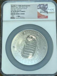 2019 NGC 5�I���X �č������� 999 �V���o�[�R�C�� �A�|��11�� 50���N�L�O PF70 �����J���e�B �T�C������