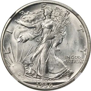 1936�N S �E�H�[�L���O���o�e�B NGC MS 65 �悭�ł��ꂽ�N���ȃN���[�~�[�V���o�[�̕\�ʂ�