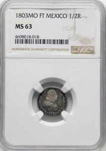 ���L�V�R - 1803�N MO FT �J�����X IV 1/2 ���A�� - NGC MS63 - �����ȃJ���t���ȃ`���C�X UNC