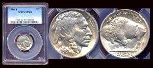 1916-S 5C PCGS MS64- �~���g ���X�^�[-PQ �o�b�t�@���[�j�b�P��