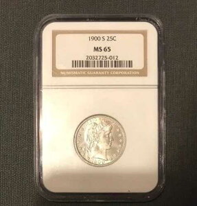 1900�N�� �o�[�o�[ �V���o�[ �N�H�[�^�[ NGC MS65 ���[�|�b�v �Z�~�L�[ �T���t�����V�X�R �W�F��!
