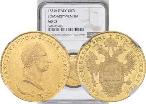1831-A �C�^���A: �t�����c ���[�[�t 1 �� �S�[���h �\�u���[�m NGC MS63