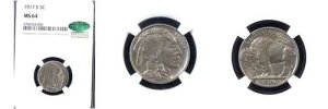 1917-S 5C MS64 NGC/CAC-�o�b�t�@���[�j�b�P��--