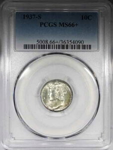 1937-S �}�[�L�����[�_�C�� PCGS MS66+ PLUS ������ �D�ǔN���� 10�Z���g