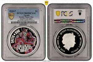 �c�o�� 2018�N �v���[�t 1�h����� 1�I���X ���f�B�v���C���[ DAITO & SHO PCGS PR69DCAM FDC UNC