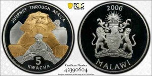 �}���E�C �V���o�[ �v���[�t 5�N���`���R�C�� 2006�N KM#170 �X�t�B���N�X PCGS PR67 �g�b�v�|�b�v