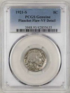 1921-S 5C �o�b�t�@���[�j�b�P�� VF �f�B�e�[���v�����V�F�b�g ������ PCGS 42855635