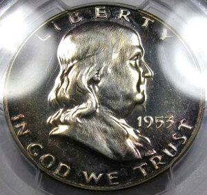 1953�N �t�����N���� �n�[�t�_���[ PCGS PR-64�c�f���炵���R�C���A�\�ʂ͊����I�{���ɑf���炵��