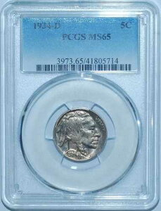 1934 D PCGS MS65 �o�b�t�@���[�j�b�P�� �ُ�ɔ��˂���Z�~�v���[�t�̂悤�ȕ\��