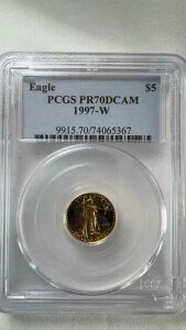 1997�NW $5 1/10�I���X �S�[���h �A�����J���C�[�O�� PCGS PR70 DCAM