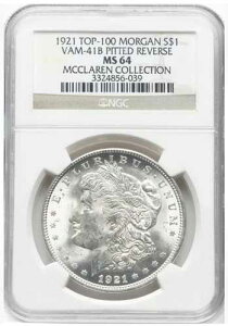 1921�N P �}�N���[���� NGC MS64 VAM-41B �s�b�g���o�[�X �g�b�v100 �����K�� �V���o�[ �_���[ �W�F��