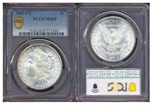 1885-CC $1 PCGS MS63-�v���[�t�̂悤�ȕ\�ʁA�h��ȐV�i����A�����K���E�_���[