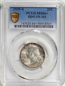 1939-S 25�Z���g PCGS MS 66+ FS-101 ~ ���[�|�b�v�V���o�[���V���g���N�H�[�^�[DDO�o���G�e�B