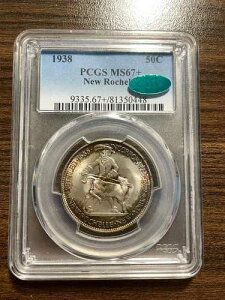 1938-P �j���[���V�F�� �V���o�[ �n�[�t�h�� �L�O 50�Z���g PCGS MS 67+ PLUS CAC