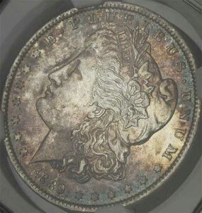 1889-O �����K�� �_���[ NGC AU-53 - �\�ʃ^�u���Ɛ[�g�F�ɕϐF!