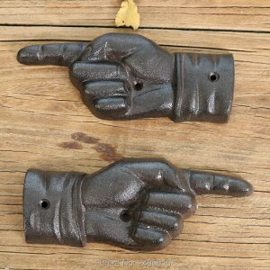 K[fjO TCSo[JtFeB[Xgws[X^ACAtBK[-Ǌ| one piece Metal Iron finger pointing to Decor sign cast iron- bar decoration cafe tea restaurant -wa