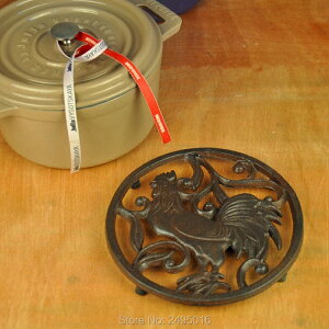 ガーデニング 直径20cm(7.8インチ)鍋つかみ鋳鉄ティーポットセットティーポット鉄瓶ケトルドリンクウェア断熱パッドコックパターン Dia 20cm(7.8 in) Pot Holder Cast Iron Tea Pot Set Teapot Tetsubin Kettle