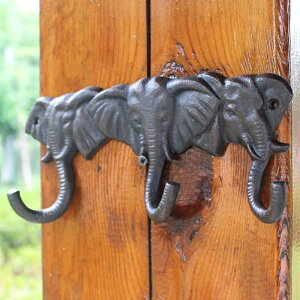 K[fjO R[gtbN-Gt@gwbh3tbN-nEXEH[ʃL[tbNtbNƖXqtbN-SfpȎdオ Coat hooks -Elephant head 3 hooks-house wall amount key hook decorative hook an