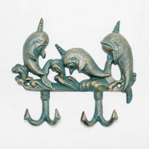 K[fjO nK[tbN-SzG[`4tbNL[z_[EH[nK[/tbN/bN/L[/ΐF̑nK[ Hanging hook-Cast iron Decorative Whale shape 4 hooks Key Holder Wall hang