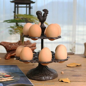 K[fjO KтF̒SGbOz_[X^hNGCeBuGbObNLb`I[KiCU[GbO[Rei12̃GbO[ Cast Iron Egg Holder Stand in Rust brown Creativ