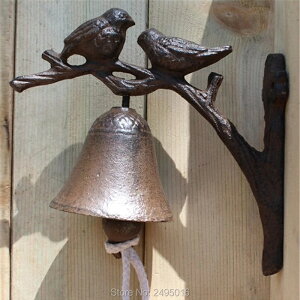 K[fjO EFJhAx-fpȓS̒Ƃ̑ǂɎtꂽp[\iCYꂽx_CjOO_uo[hfOnMO Welcome Door Bell -Rustic Iron garden Home 