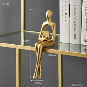 IuWF yǏ{zCeAf̉̒uk̉Ƃ̑ANZT[rO[̑q[}mChMtg yReading bookzGolden Figurines for Interior Resin Sculpture Model N